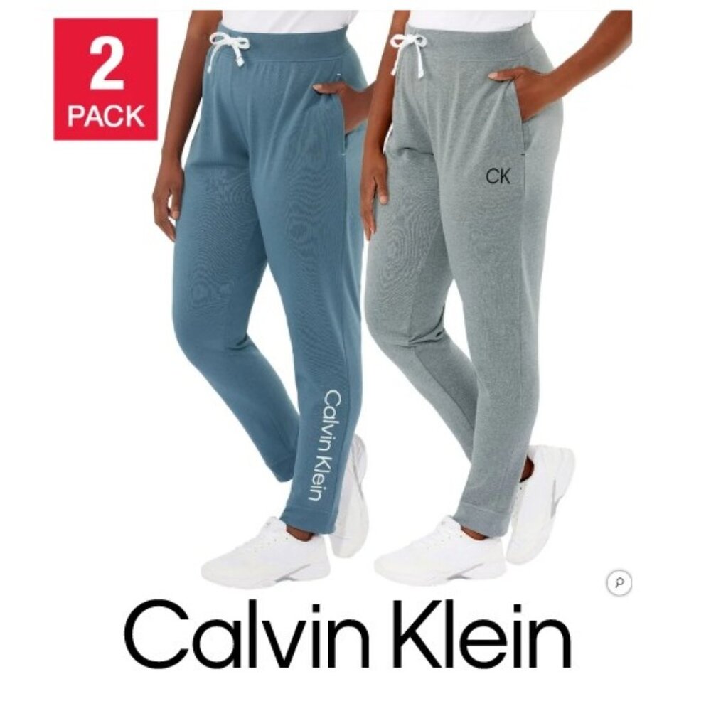 NWT Calvin Klein Women's Logo Jogger, 2-pack, Blue Pack